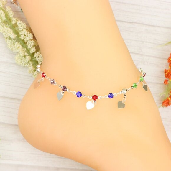 "Handmade Anklet – Elegant & Delicate Jewelry for Women | UNVRC1187 - Picture 2 of 10